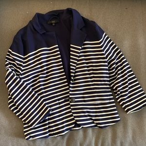 Alex Marie XL Navy striped blazer